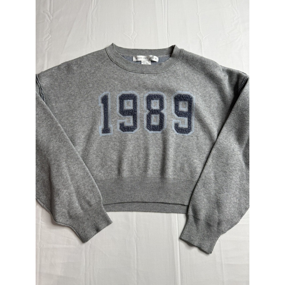 ALTAR'D STATE 1989 Cropped Crewneck Pullover Sweater Swiftie Size XXS